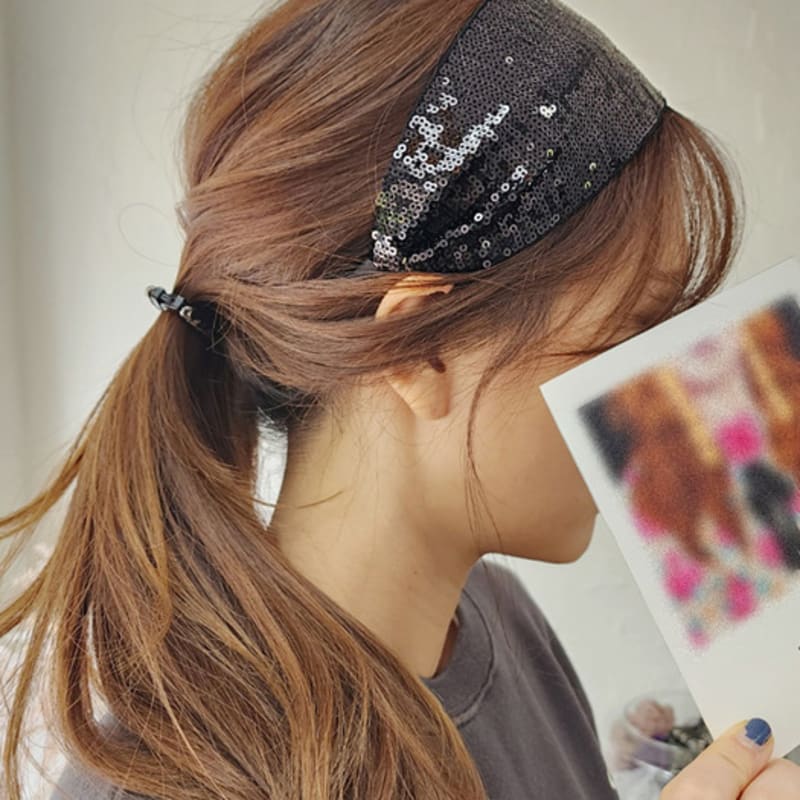 RACOHA Широкая повязка для волос с великолепными пайетками