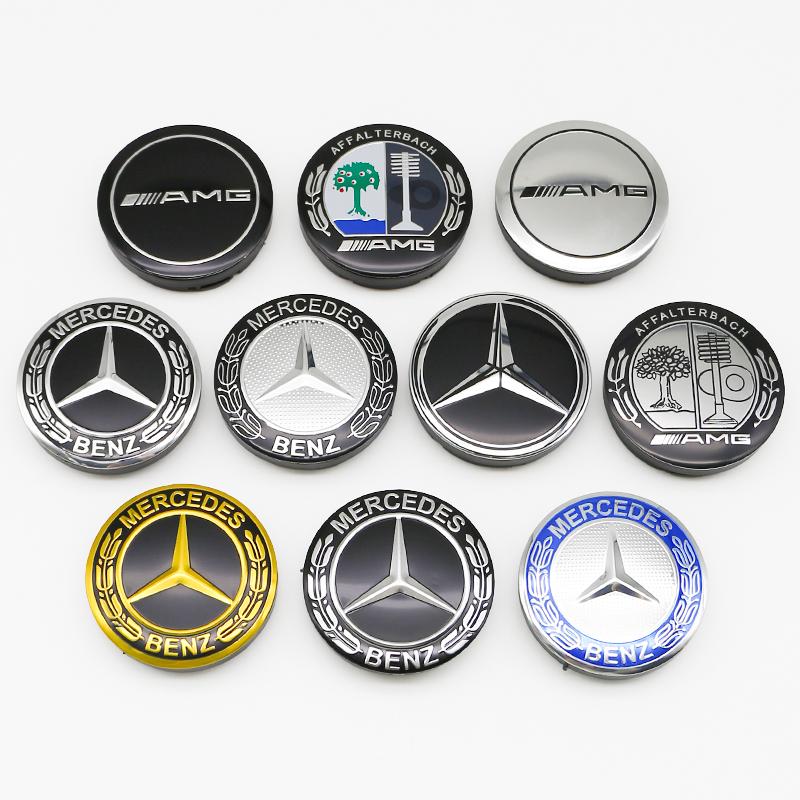4pcs Car Wheel Center Hub Caps Cover Rim 56mm 60mm 65mm 75mm For Mercedes Benz a B C E Class GLC GLK GLE GLA CLA W205 W177
