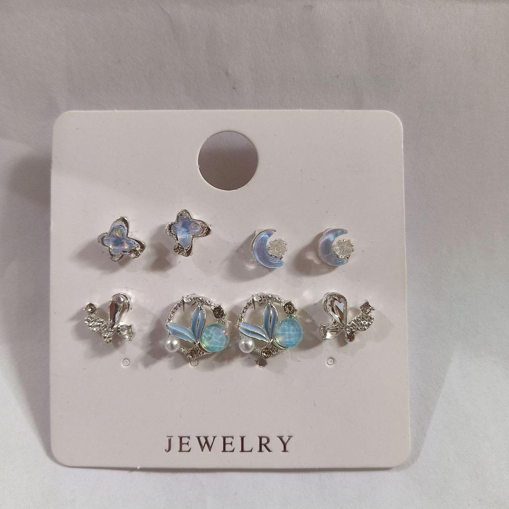 Серьги для девочек из стерлингового серебра S925 «Цветочный сезон 2025» — милый, нишевый набор на одну неделю