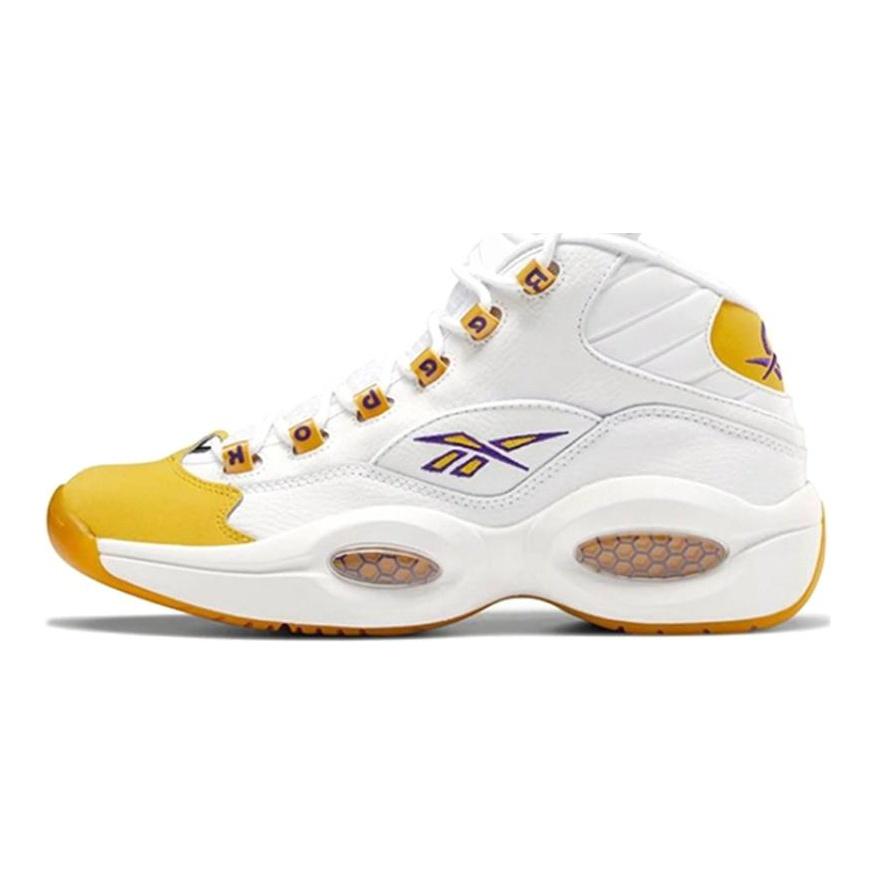 Reebok Кроссовки Question Mid с желтым носком FX4278