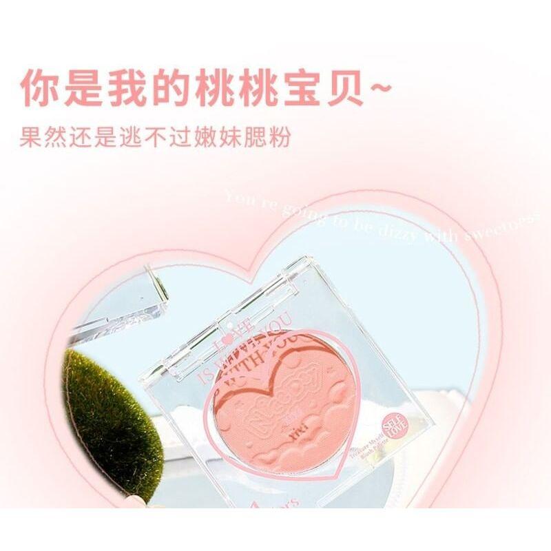 xixi - Peach Heart Monochrome Cheek Blusher - 1-3