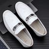 Summer men's leather shoes new deodorant driving shoes casual Doudou shoes one-pedal leather shoes