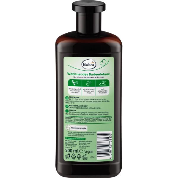 Германия DM Balea Balea травяная бомбочка для ванны с тимьяном и мятой 500 мл