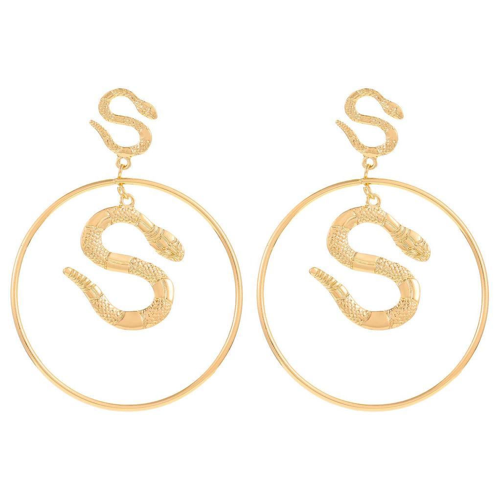 Преувеличенная индивидуальность в стиле панк, альтернативный змеиный стиль, модный показ, серьги из сплава в виде змеи для женщин