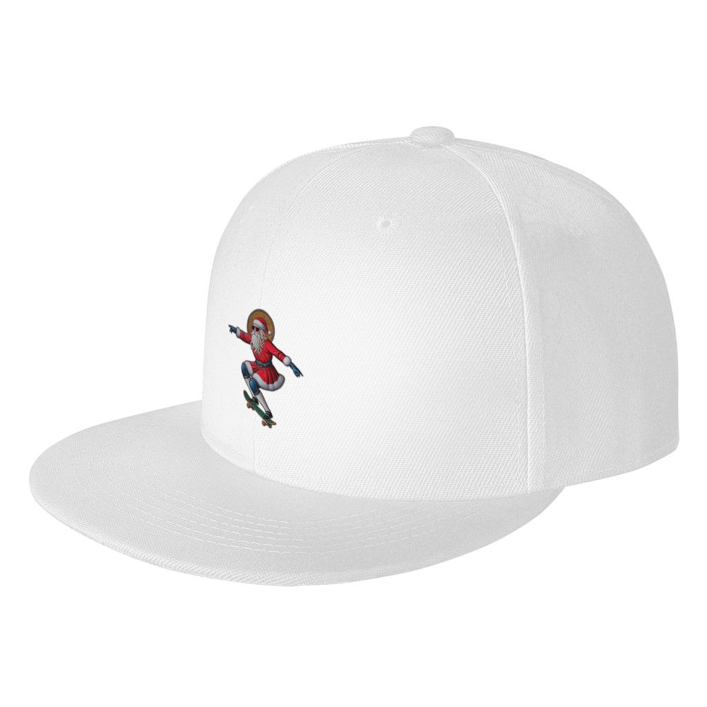 Fashion Santa Claus Skateboarding Flat Brim Sun Hat Fishing And Camping Trucker Cap