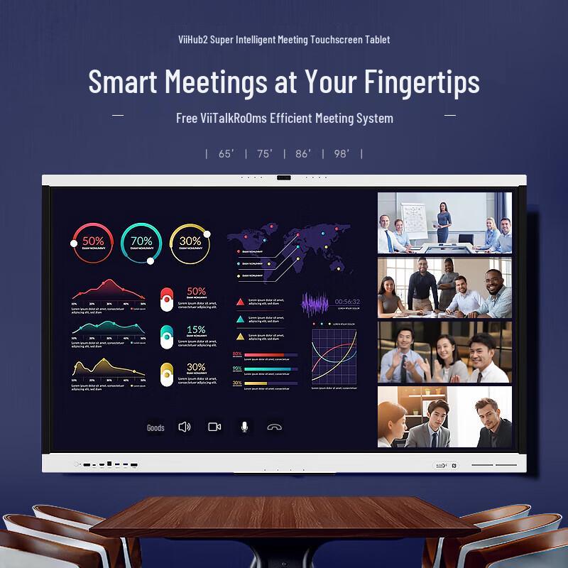 Weishan 65-inch Dual System Smart Conference Display with AI Camera (CN version)