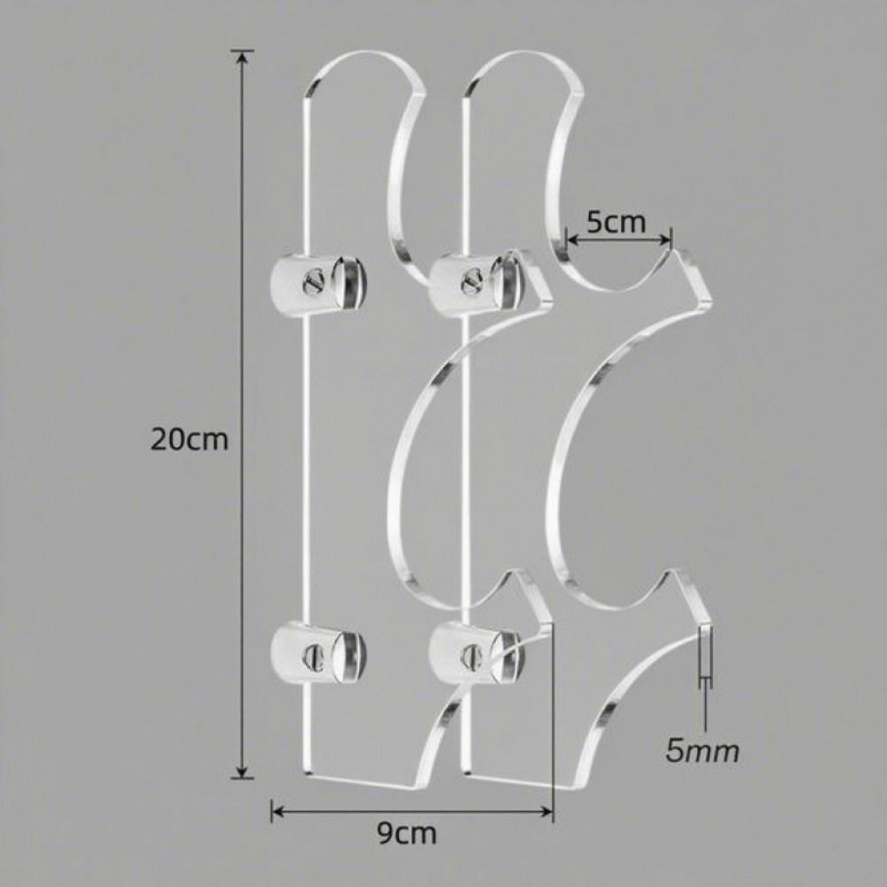 2Pcs Decorative Lightsaber Showing Stand Acrylic Lightsaber Hang Rack Lightsaber