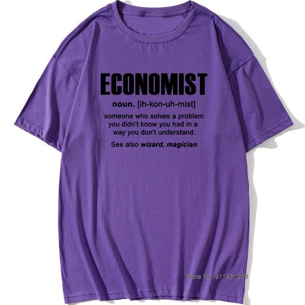 Cool Economist Definition Noun Funny T Shirt Men Short Sleeves Hip Hop Vintaged O-Neck Cotton T Shirts