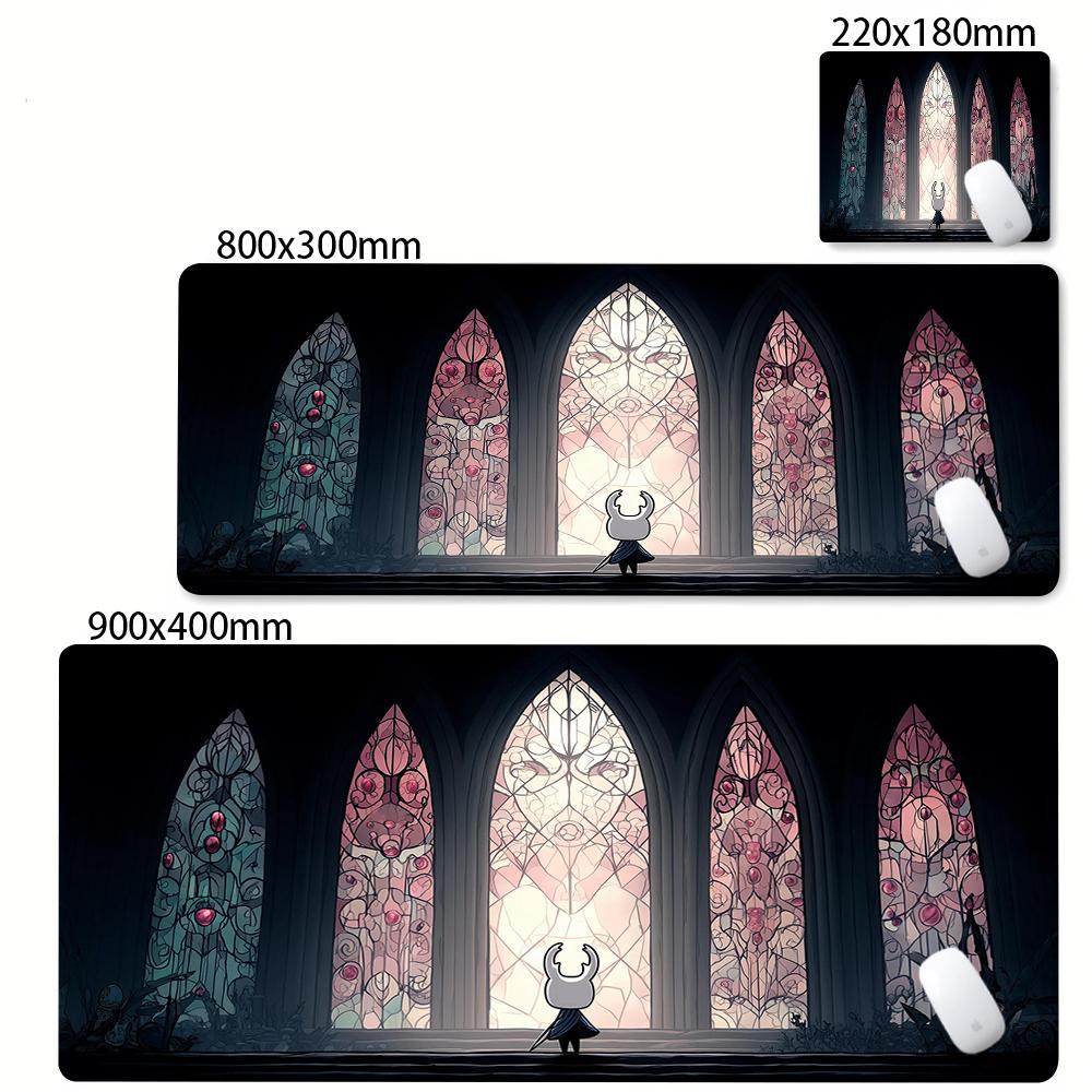 Large PC Rubber Mousepad Gaming Stitch Edge Thicken Mouse Mat XXL Anime Hollow Knight Rubber Non-slip Keyboard Laptop Mausepads
