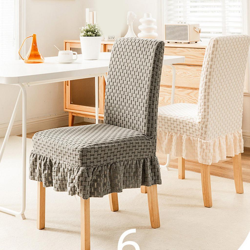 Skirt Style Chair Cover for Dining Room Banquet Chair Slipcover Stretch Chair Skirt Elastic Wedding Chair Decoration