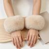 Soft Faux Fur Wrist Cuffs Keep Warm Plush Sleeve Covers Arm Warmer Sleeves  Autumn Winter