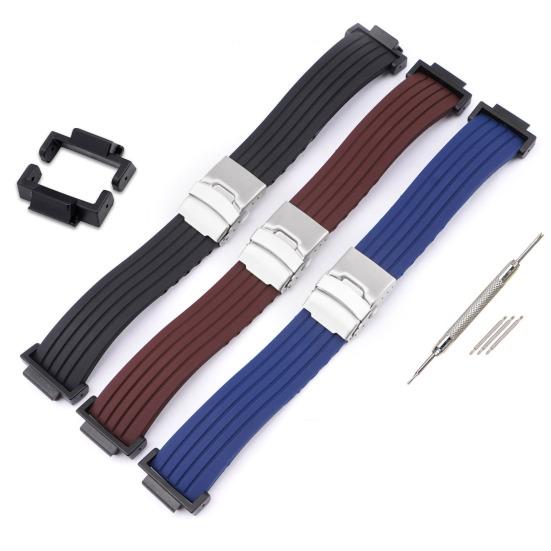 Watch Band Soft Waterproof Accessories 22mm Silicone Wrist Strap Bracelet Compatible for Casio GA-110/DW-5600/GA2100