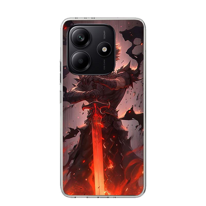 Black C-Clovers Anime Phone Case For Xiaomi Redmi Note 13 14 15 Pro Plus 12S 12 14S 11S 11E 10 10S 11 11T 5G 4G Cover Coque Redm
