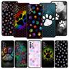 Чехол для телефона Samsung Galaxy A13 A15 A17 A07 A21S A22 A23 A25 A31 A73 A32 A52 A52S A41 5G Мягкий ТПУ Корпус Отпечаток Лапы Собаки Милый