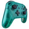 eXtremeRate Switch Pro Controller Faceplate Backplate Clear DIY Replacement Grip Housing Case Cover for Switch Pro Controller Emerald Green Handle, -