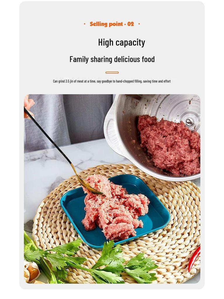 5 л Электрическая мясорубка и кухонный комбайн: Многофункциональная нержавеющая сталь, Идеально подходит для чеснока, чили и бытового использования