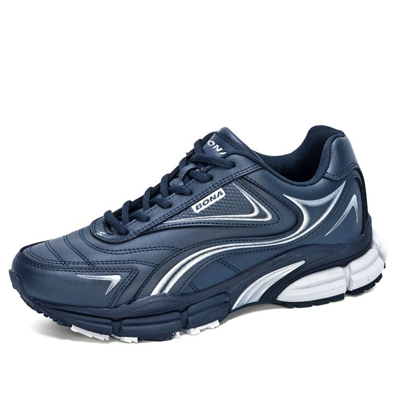 BONA New Designers Action Leather Sneakers Shoes Men Outdoor Casual Shoes Man Trendy Leisure Footwear Male Walking Shoes