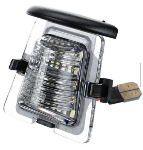 Для 07-18 Jeep Wrangler JK Задний фонарь подсветки номерного знака Бамперный фонарь Прозрачная линза Белый