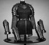 Female Medieval Knight Armor Blackened Steel Chainmail Warrior LARP Cosplay Costume