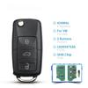3 кнопки автомобильный дистанционный брелок 434 МГц с ID48 1K0959753G клипса для VW PASSAT B5 B6 Skoda Tiguan Touran GOLF JETTA POLO