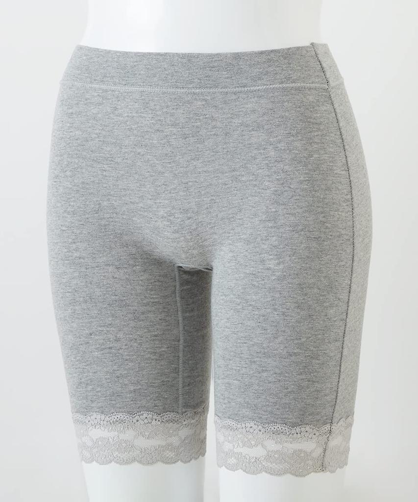 Длина шорты для больших удобные вокруг предотвращает хлопок кружево на ноге комплект 10L [Nissen] 3/4 женщины, размер, живот, натирание, смесь, эластичный,