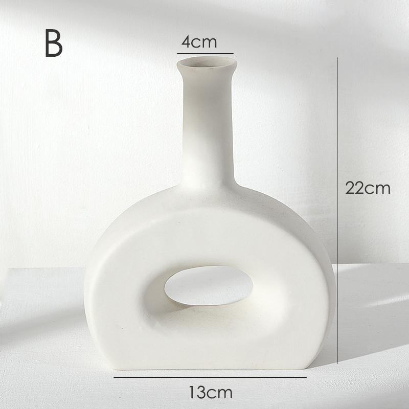 20 см белая керамическая ваза для цветов, центральный элемент стола, украшение для дома, минимализм, ваза, гидропонный контейнер, горшок