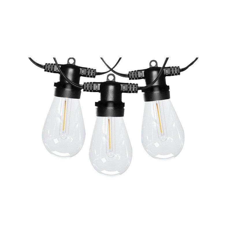 Водонепроницаемая светодиодная гирлянда с лампами Эдисона и пультом дистанционного управления - Декоративная нить с лампами-глобусами для патио, палатки, кемпинга и праздников
