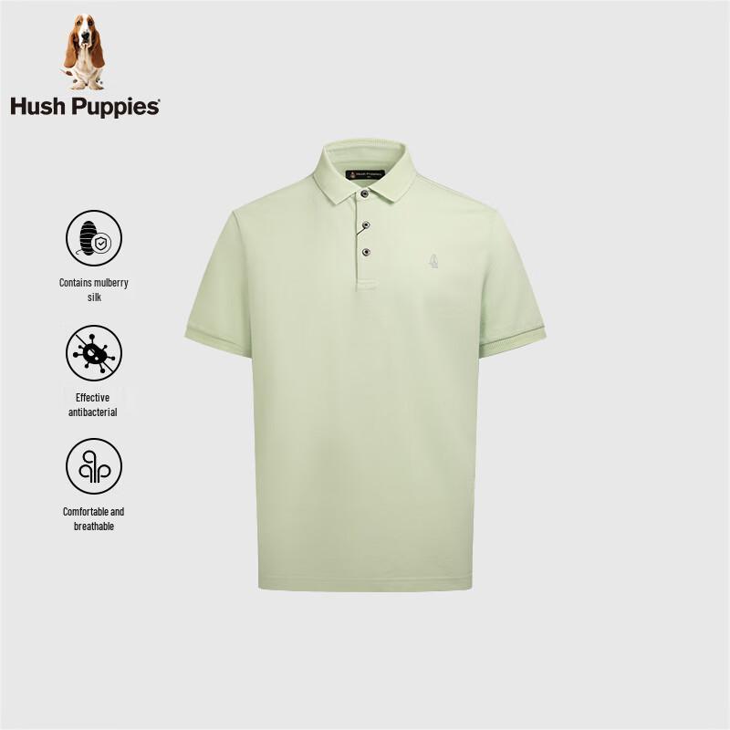 Мужская легкая рубашка-поло Hush Puppies из смесовой ткани с шелком