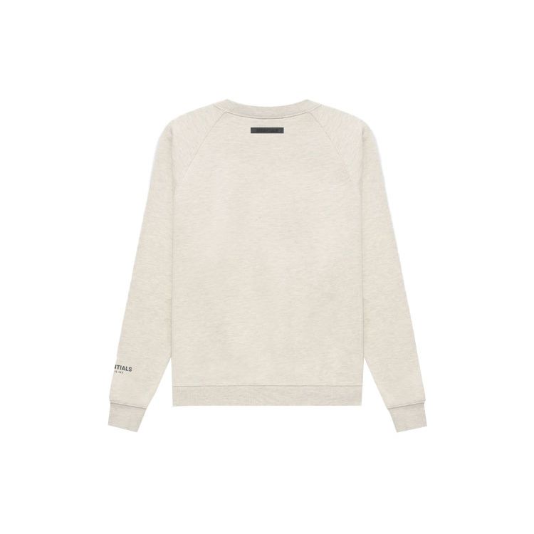 Fear of God Essentials Свитшот с круглым вырезом FW21 с флисовой подкладкой Унисекс Топы Светло-серый Овсяный FOG-FW21-173