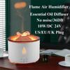 Volcano Fire Flame Aroma Diffuser Aroma Treatment Air Humidifier 2 Color Remote Control Jellyfish Mist Flame Volcano Humidifiers