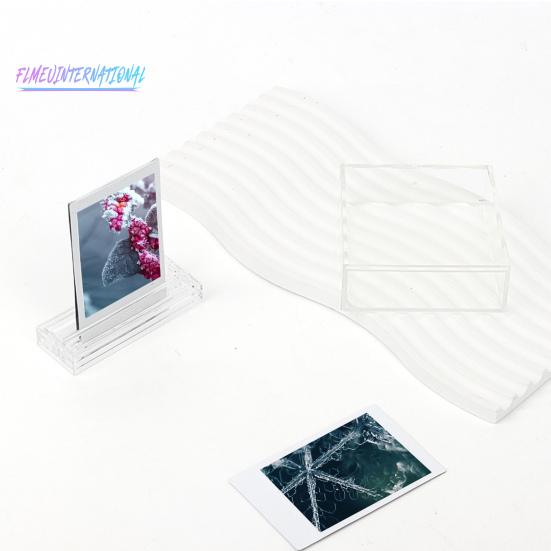 Прозрачная фоторамка, двусторонняя, видимая, пылезащитная, с пазом на основании, сверхмощная настольная 3-дюймовая рамка для мгновенного отображения фотографий с камеры