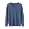 Men's V-Neck Cashmere Sweater - Long-Sleeved Business Knit for Autumn and Winter