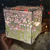 Handmade DIY Tulip Night Light Desktop Mirror Lamp Battery Powered Simple Installation Flower