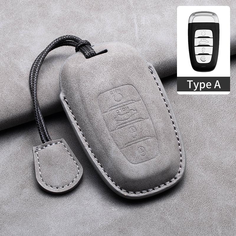 New Sheepskin Car Key Case Cover Protector Shell For FAW Hongqi H9 H7 H5 HS5 HS7 HS5 H7 H5 HS7 Smart Remote Keychain Accessories