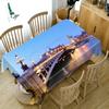Arch Bridge View Pattern Tablecloth Thicken Cotton Rectangular Round Table Cloth For Wedding Picnic Party