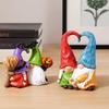 Handmad Couple Dwarf Ornaments Resin Dwarf Spirit Heart Shape Figurines Children Toys
