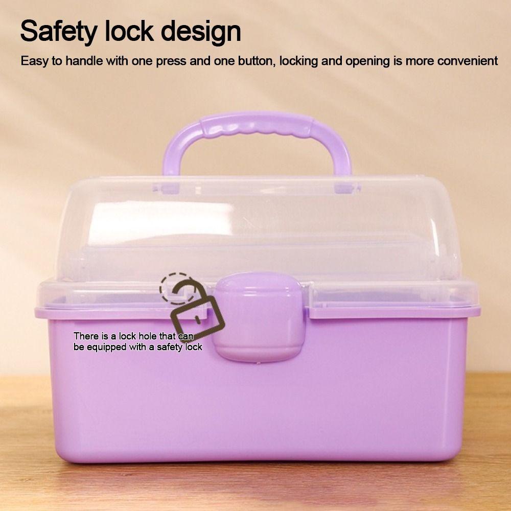 Three-layer Stationery Case Foldable Toy Box New Nail Art Organizer