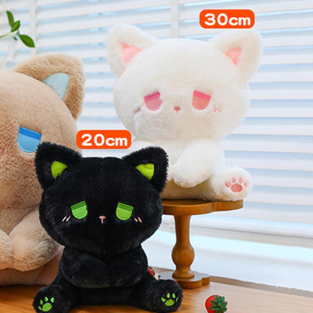 Emo Bear Plush Bear Doll Toy Cartoon Stuffed Animal Doll Fashion Black Cat Plush Toy Home Decor
