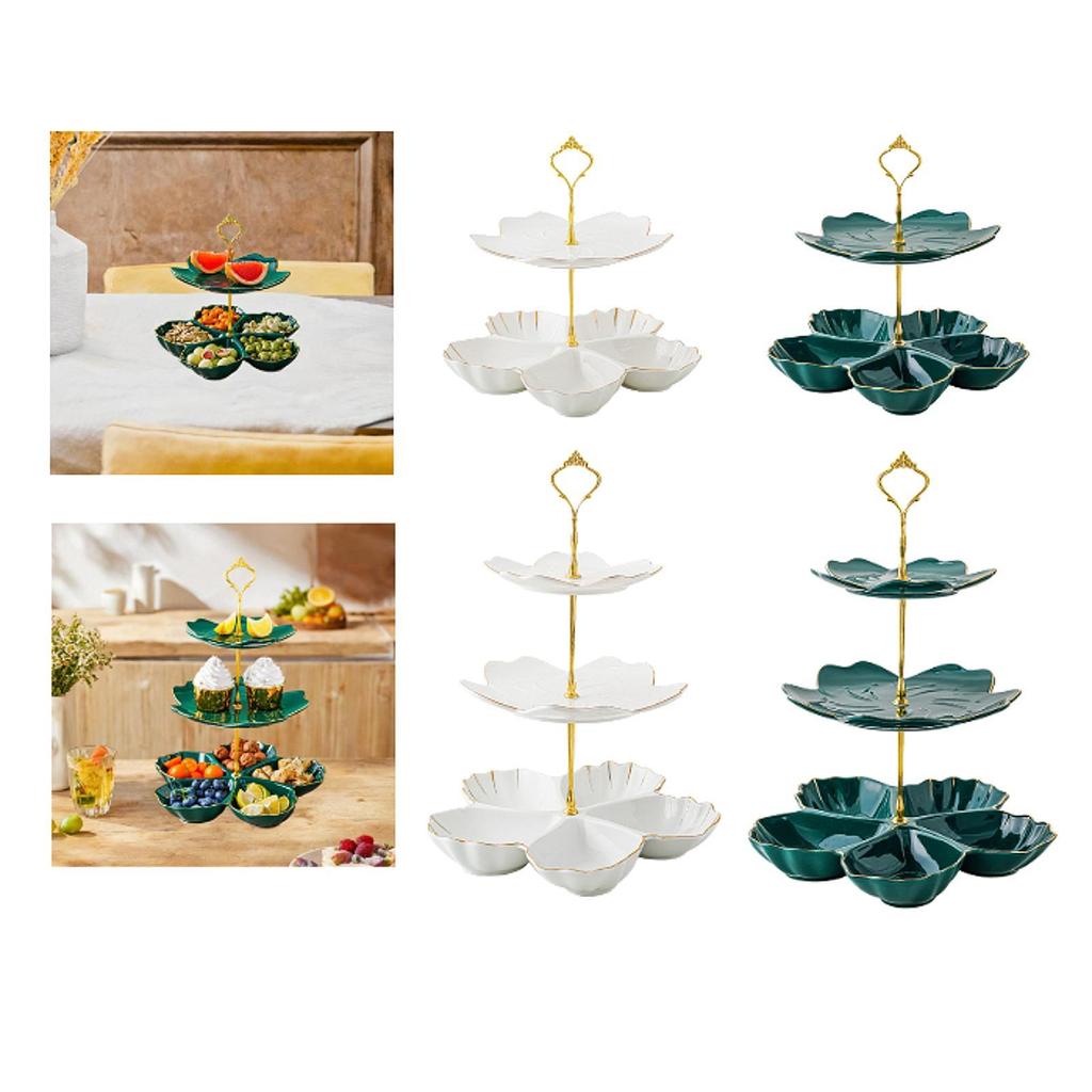Tiered Ceramic Cake Stand Tiered Serving Tray for Birthday Wedding Donuts