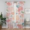 Оттенки Цветы Современные Шторы для Гостиной 2 Штуки Противомоскитные Шторы для Перегородки Комнаты Оконная Занавеска Тюль для Спальни