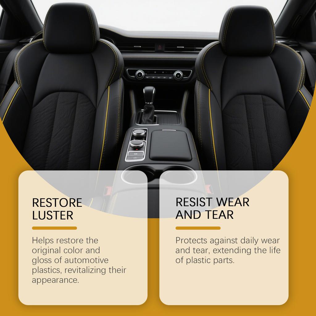 Защитное средство для резиновых и пластиковых деталей автомобиля, Восстановление, Удаление пятен, Удаление, Удобный спрей для ухода за автомобилем. 200ML