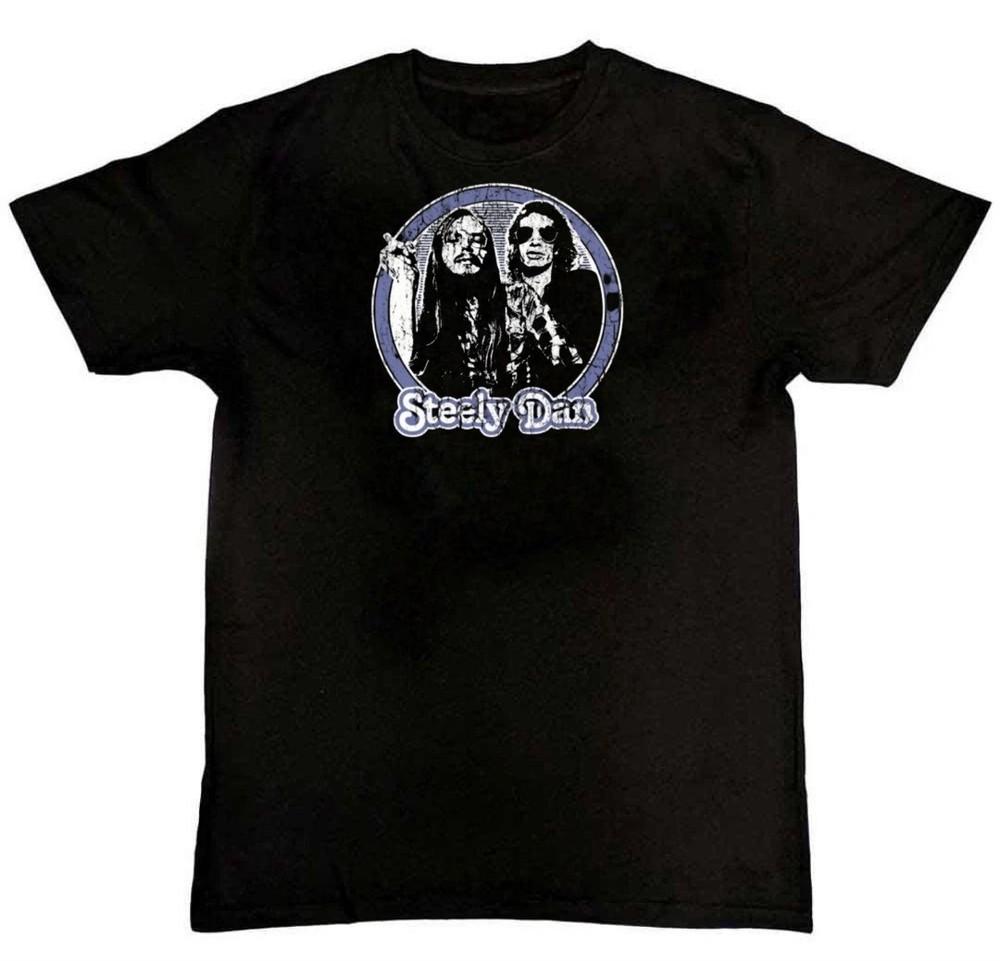 80-е STEELY DAN ЧЕРНЫЙ ВИНТАЖный Графический Унисекс Мужская Футболка S M L XL 2 3 4 XL Унисекс Футболка