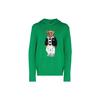 Polo SS23 Bear Pattern Hooded Long Sleeve Knit Sweater Men sweater Green 710857832-001