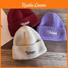 Letter Embroidery Fashion Neutral Casual Warm Knitted Hat For Autumn Winter And