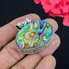 Abalone Shell Gemstone Pendant Solid 925 Sterling Silver Pendant Jewelry Gift For Unisex