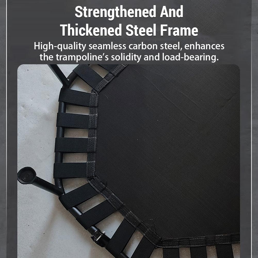 Mini Trampoline for Adults Fitness Foldable 42-In Octagonal Silent Safe and Stable Slingshots for