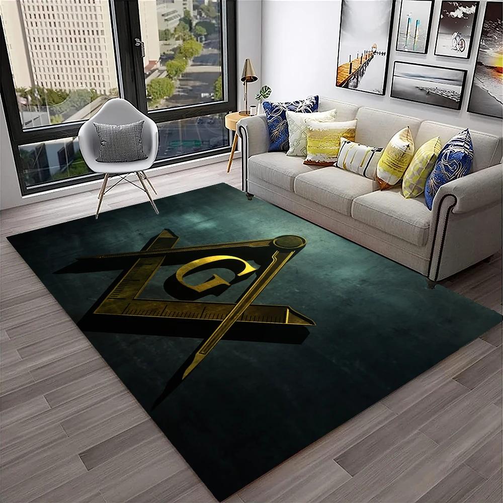 Masonic Freemasonry Illuminati Ring Carpet Rug for Home Living Room Bedroom Sofa Doormat Decor,Kid Area Rug Non-slip Floor Mat