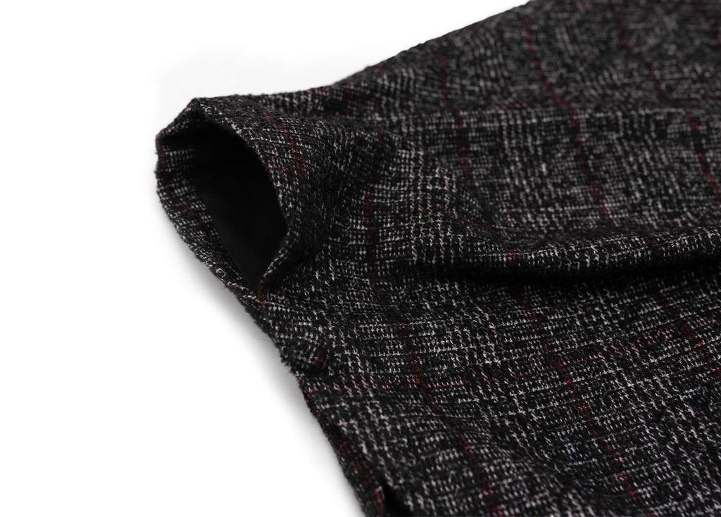 Японский стиль, мочалка, шерстяная смесь, новое [KYOETSU] пальто, накидка, пончо, воротник, 21, материал, женский (М, проверка)