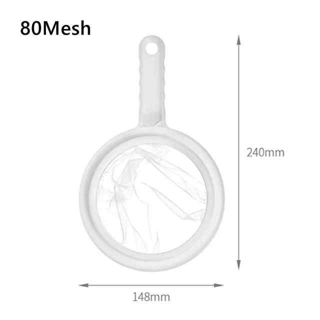 Фильтр для сока 100/200/400 ячеек Кухонный фильтр с ультратонкой сеткой Фильтр из нейлоновой сетки Ложка для соевого молока Кофе Йогурт Кухонные гаджеты
