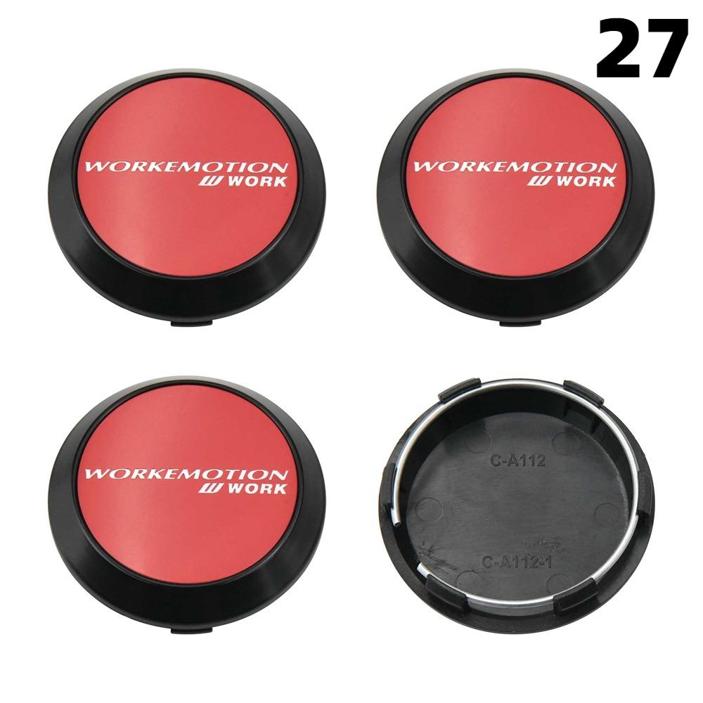 4PCS New 64MM OD / 60MM ID Cap For Rims WORK EMOTION EQUIP MEISTER VS Logo Wheel Center Cap Sport Car Wheel Cover Hub caps